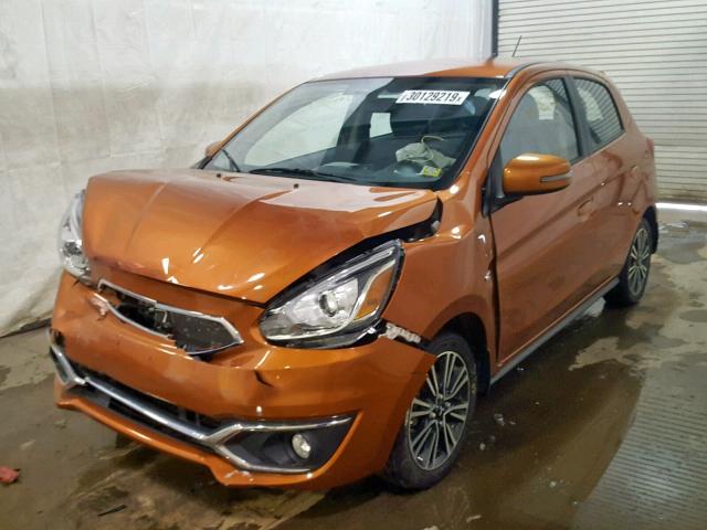 ML32A5HJ6JH004060 - 2018 MITSUBISHI MIRAGE GT ORANGE photo 2