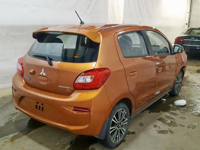 ML32A5HJ6JH004060 - 2018 MITSUBISHI MIRAGE GT ORANGE photo 4