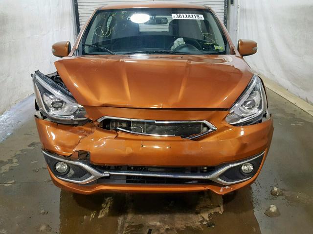 ML32A5HJ6JH004060 - 2018 MITSUBISHI MIRAGE GT ORANGE photo 9