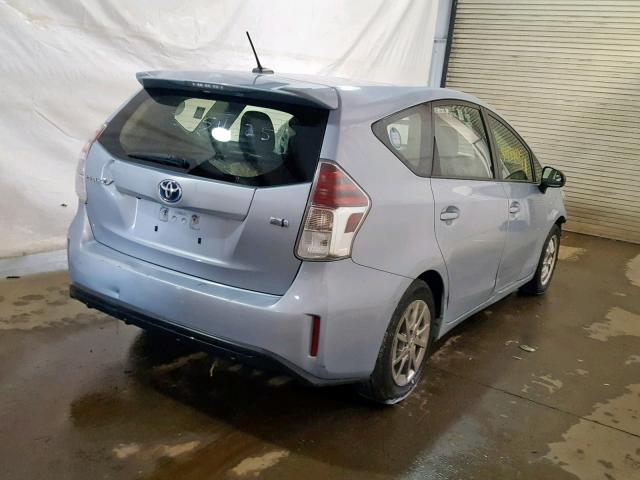 JTDZN3EU5FJ033178 - 2015 TOYOTA PRIUS V BLUE photo 4