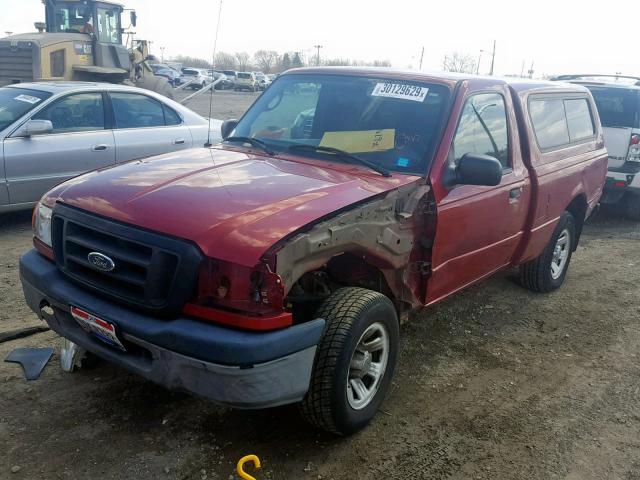 1FTYR10UX5PA59766 - 2005 FORD RANGER MAROON photo 2