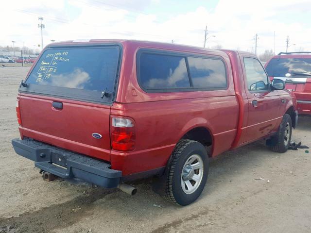 1FTYR10UX5PA59766 - 2005 FORD RANGER MAROON photo 4