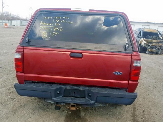 1FTYR10UX5PA59766 - 2005 FORD RANGER MAROON photo 6