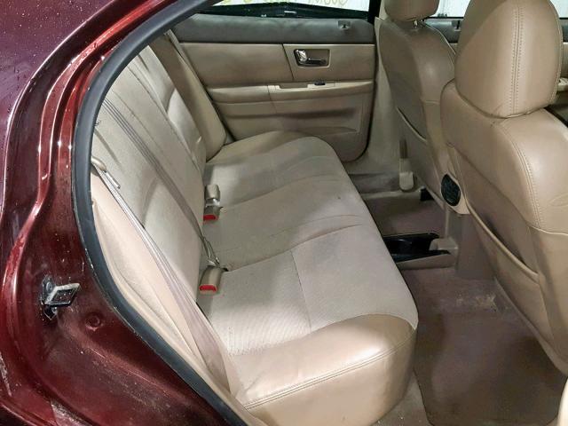 1MEHM53U21G631360 - 2001 MERCURY SABLE LS MAROON photo 6