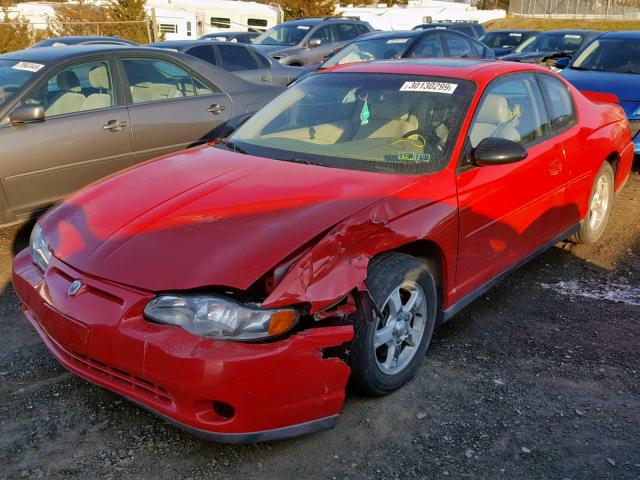 2G1WW15E439357655 - 2003 CHEVROLET MONTE CARL RED photo 2