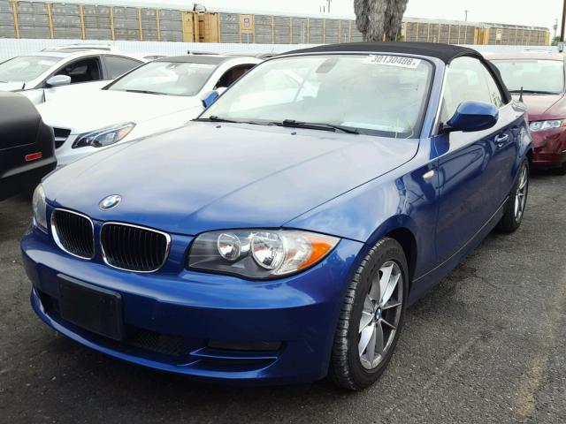 WBAUN1C51AVH81924 - 2010 BMW 128 I BLUE photo 2