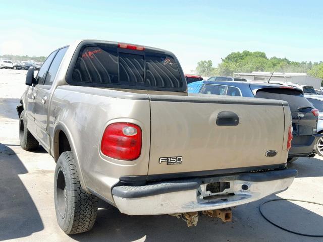 1FTRW08L22KA84771 - 2002 FORD F150 SUPER BEIGE photo 3