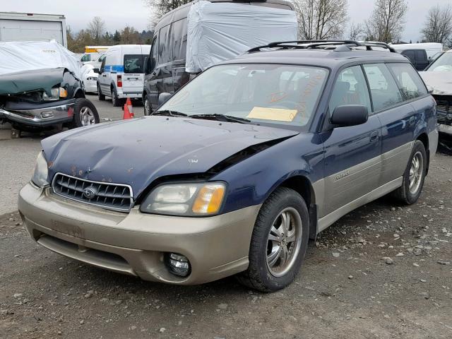 4S3BH675147640317 - 2004 SUBARU LEGACY OUT BLUE photo 2