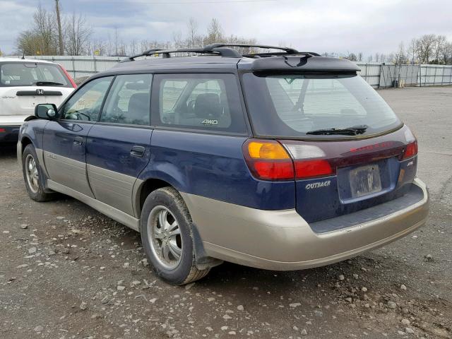 4S3BH675147640317 - 2004 SUBARU LEGACY OUT BLUE photo 3