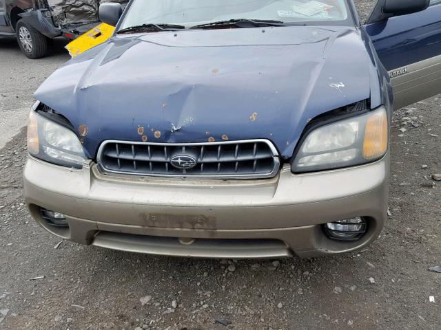 4S3BH675147640317 - 2004 SUBARU LEGACY OUT BLUE photo 7