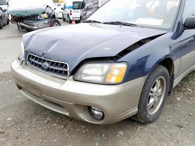 4S3BH675147640317 - 2004 SUBARU LEGACY OUT BLUE photo 9