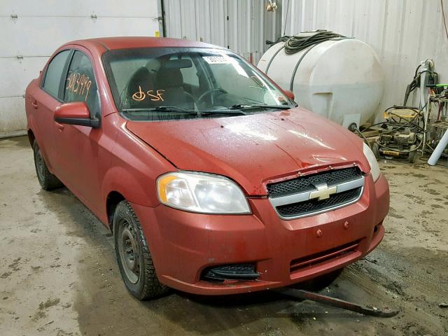 KL1TD5DE0AB119474 - 2010 CHEVROLET AVEO LS RED photo 1