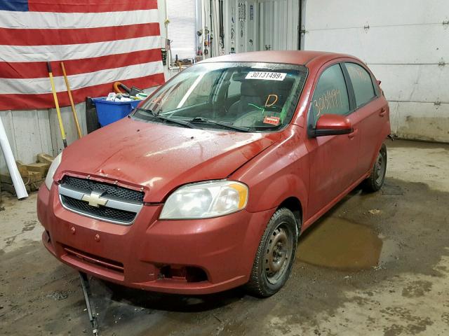 KL1TD5DE0AB119474 - 2010 CHEVROLET AVEO LS RED photo 2