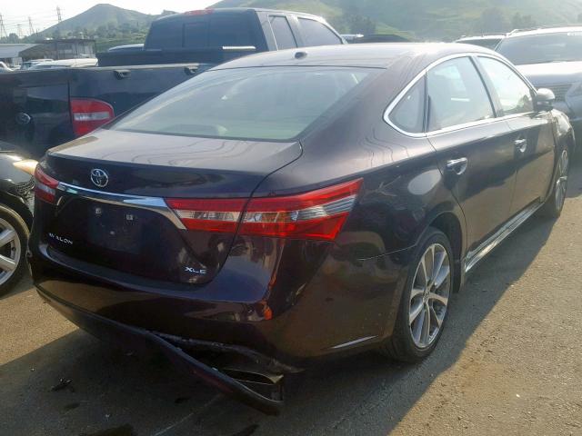 4T1BK1EB8EU131286 - 2014 TOYOTA AVALON BAS BURGUNDY photo 4