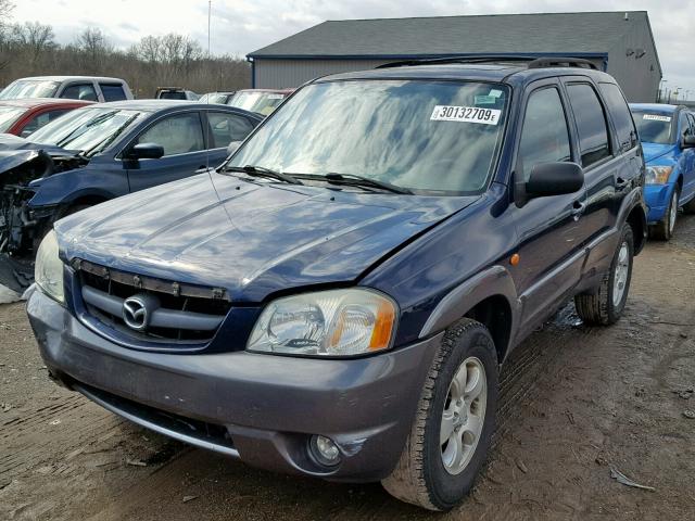 4F2YZ94144KM31810 - 2004 MAZDA TRIBUTE LX BLUE photo 2