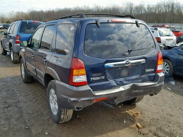 4F2YZ94144KM31810 - 2004 MAZDA TRIBUTE LX BLUE photo 3