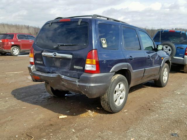 4F2YZ94144KM31810 - 2004 MAZDA TRIBUTE LX BLUE photo 4