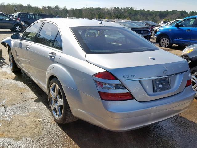 WDDNG71X37A076067 - 2007 MERCEDES-BENZ S 550 SILVER photo 3