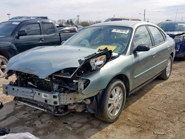 1FAHP56S25A172963 - 2005 FORD TAURUS SEL GREEN photo 2