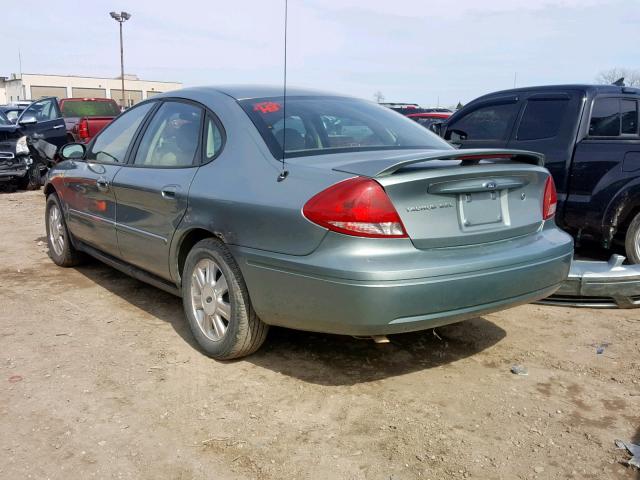 1FAHP56S25A172963 - 2005 FORD TAURUS SEL GREEN photo 3