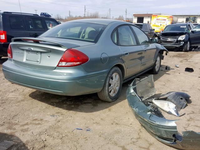 1FAHP56S25A172963 - 2005 FORD TAURUS SEL GREEN photo 4