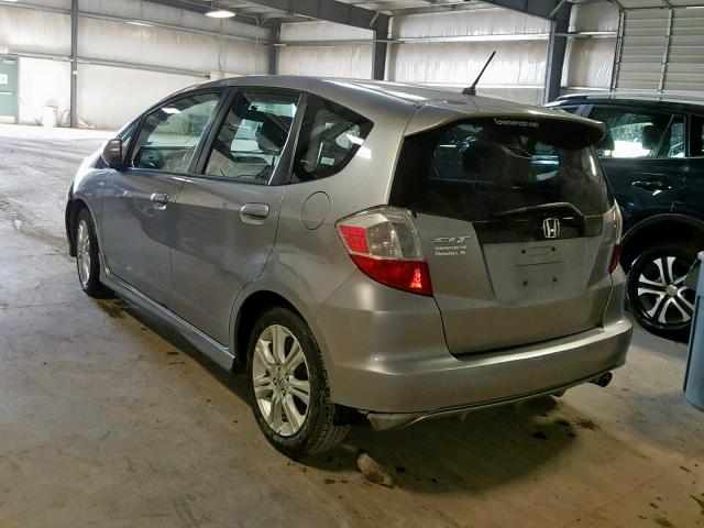 JHMGE88479S040680 - 2009 HONDA FIT SPORT GRAY photo 3