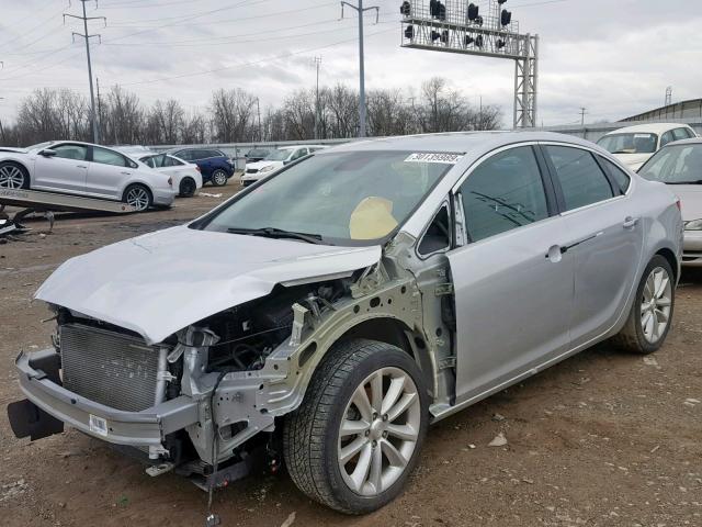 1G4PP5SK7E4224397 - 2014 BUICK VERANO SILVER photo 2