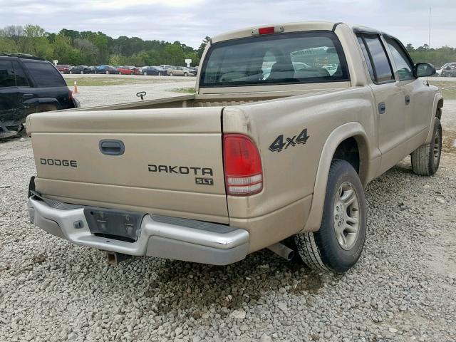 1D7HG48N73S267348 - 2003 DODGE DAKOTA QUA GOLD photo 4