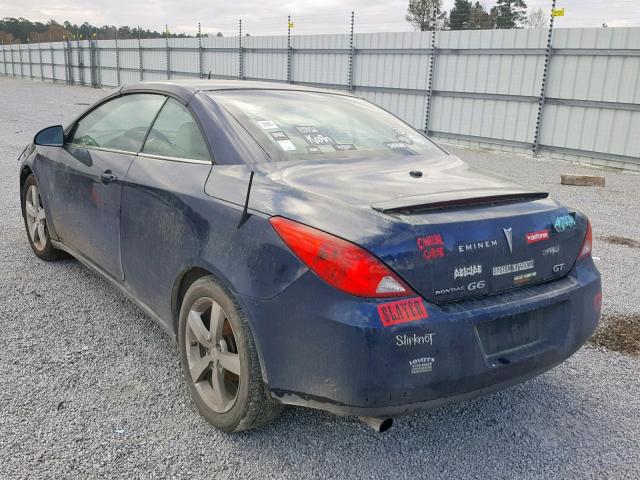 1G2ZH36N484128108 - 2008 PONTIAC G6 GT BLUE photo 3