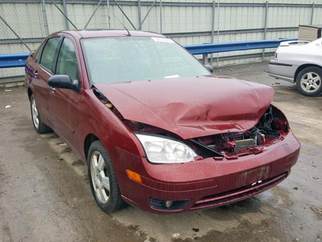 1FAFP34N67W110299 - 2007 FORD FOCUS ZX4 RED photo 1