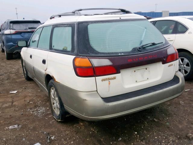 4S3BH675X27606129 - 2002 SUBARU LEGACY OUT WHITE photo 3