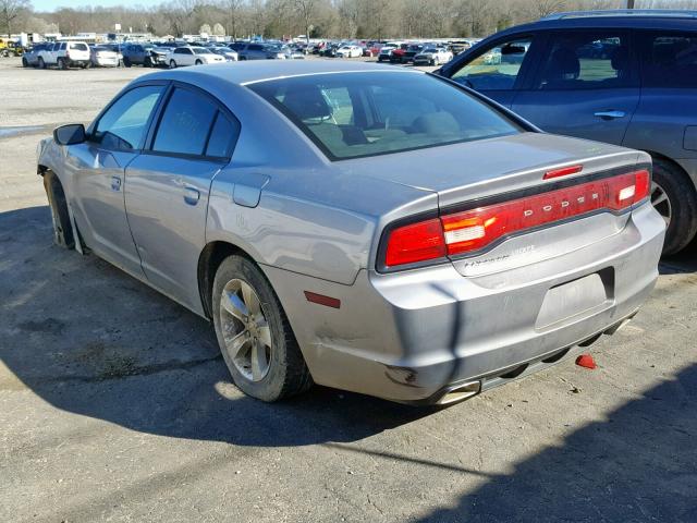 2C3CDXBG5EH168101 - 2014 DODGE CHARGER SE SILVER photo 3