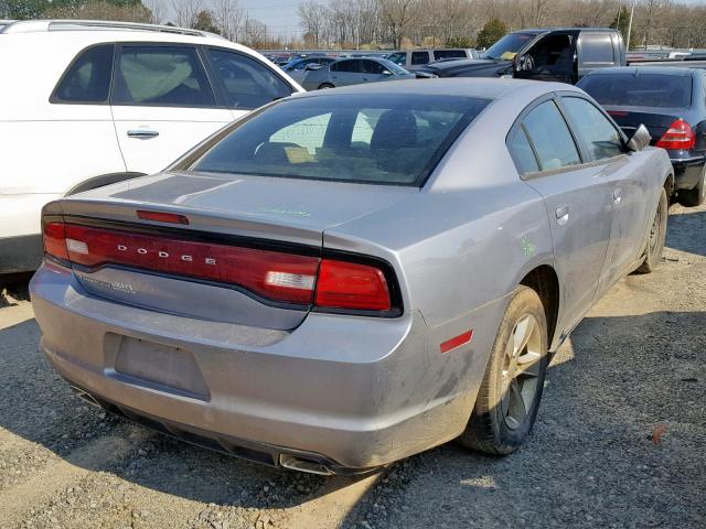 2C3CDXBG5EH168101 - 2014 DODGE CHARGER SE SILVER photo 4