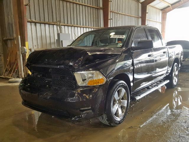 1C6RD6KT5CS169291 - 2012 DODGE RAM 1500 S BLACK photo 2