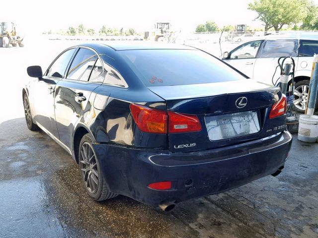 JTHCK262765003547 - 2006 LEXUS IS 250 BLACK photo 3