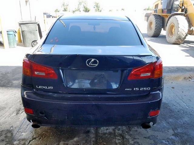 JTHCK262765003547 - 2006 LEXUS IS 250 BLACK photo 9