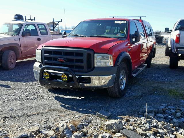 1FTWW30597EA66937 - 2007 FORD F350 SRW S RED photo 2