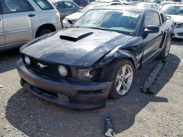 1ZVFT82H875342230 - 2007 FORD MUSTANG GT BLACK photo 2