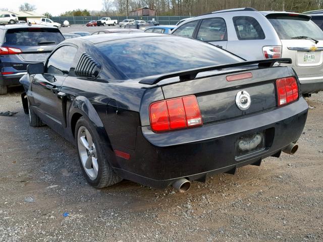 1ZVFT82H875342230 - 2007 FORD MUSTANG GT BLACK photo 3