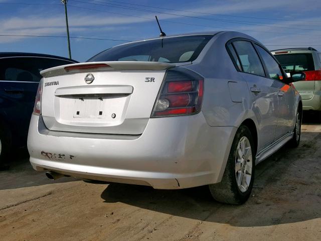 3N1AB6AP4CL616193 - 2012 NISSAN SENTRA 2.0 SILVER photo 4