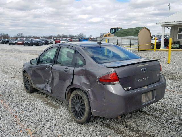 1FAHP3GN6BW108419 - 2011 FORD FOCUS SES GRAY photo 3