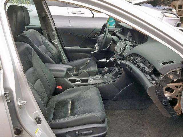 1HGCR2F8XDA055262 - 2013 HONDA ACCORD EXL SILVER photo 5