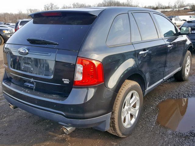 2FMDK4JC6BBA77044 - 2011 FORD EDGE SEL BLACK photo 4