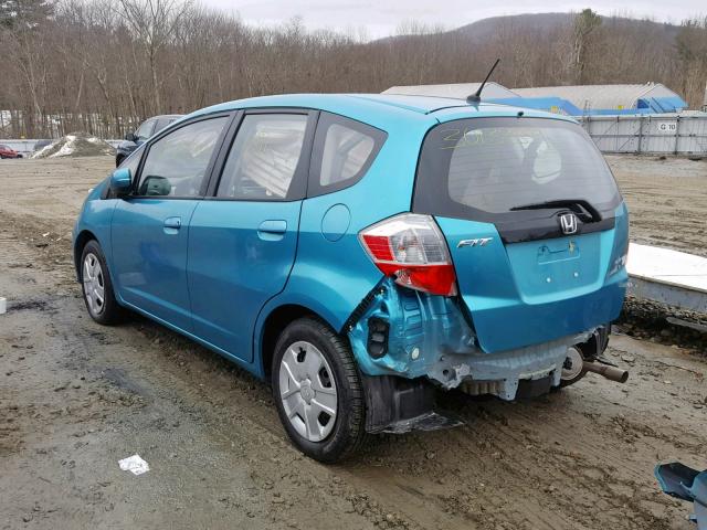 JHMGE8H38DC055974 - 2013 HONDA FIT BLUE photo 3