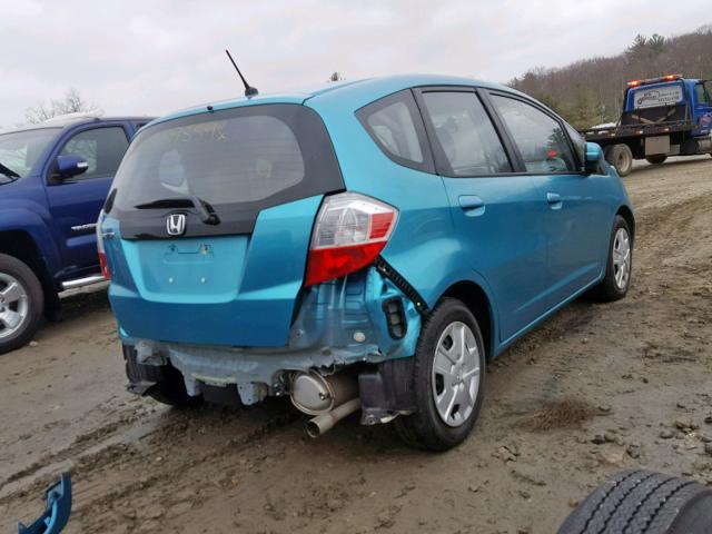 JHMGE8H38DC055974 - 2013 HONDA FIT BLUE photo 4