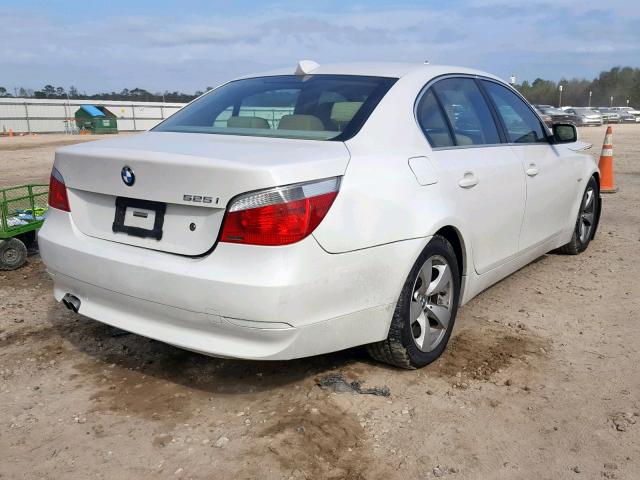 WBANE53556CK83401 - 2006 BMW 525 I WHITE photo 4