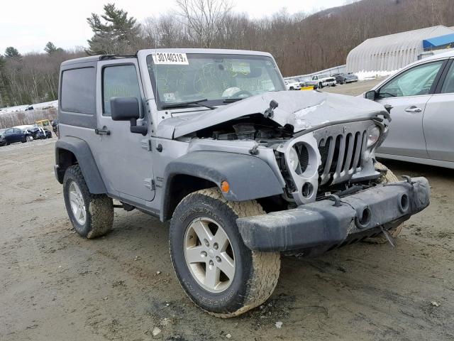 1C4AJWAG1FL738848 - 2015 JEEP WRANGLER S GRAY photo 1