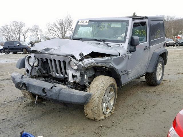 1C4AJWAG1FL738848 - 2015 JEEP WRANGLER S GRAY photo 2