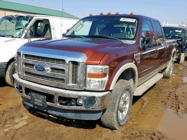 1FTWW31R48EC44238 - 2008 FORD F350 SRW S BURGUNDY photo 2