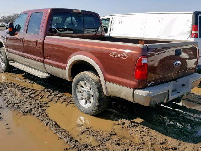 1FTWW31R48EC44238 - 2008 FORD F350 SRW S BURGUNDY photo 3